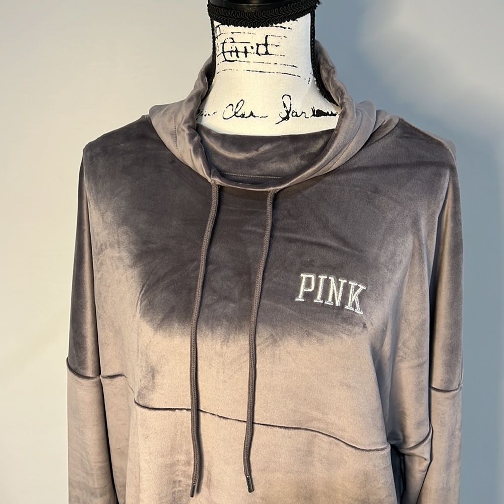 Victoria Secret PINK Velour Cowl Neck Sweater - Picture 3 of 5